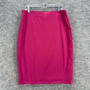 New Jade Mackenzie Skirt Women 2XL Pink Pencil Midi Mid Rise Pull On Casual